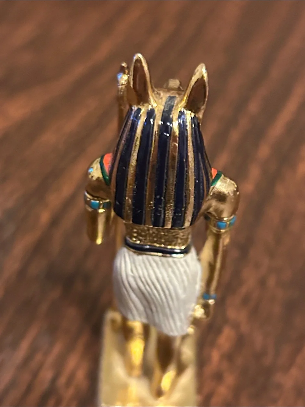 Egyptian Brass 3.5” Statue God Anubis made in Egypt.